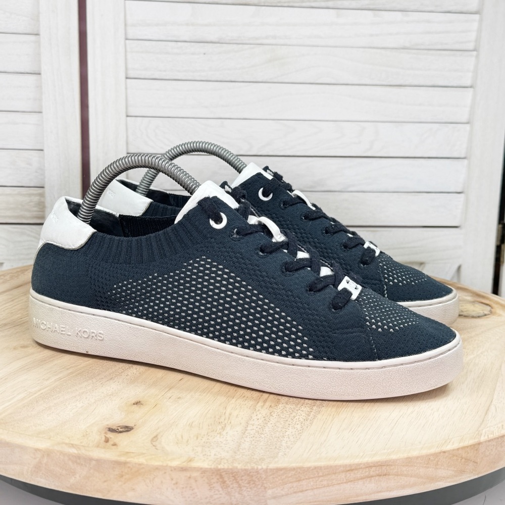 Michael Michael Kors Skyler Mesh Fabric Lace Up‎ Sneakers Navy Blue 9.5